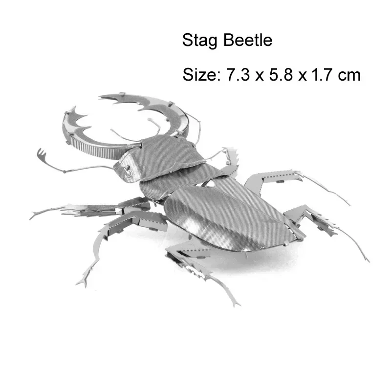 MIni 3D Metall Puzzle Montage Insekt Modell Neue Libelle Marienkäfer Schmetterling Karpfen Modell DIY Puzzle Blöcke Pädagogisches Spielzeug – Detail 5