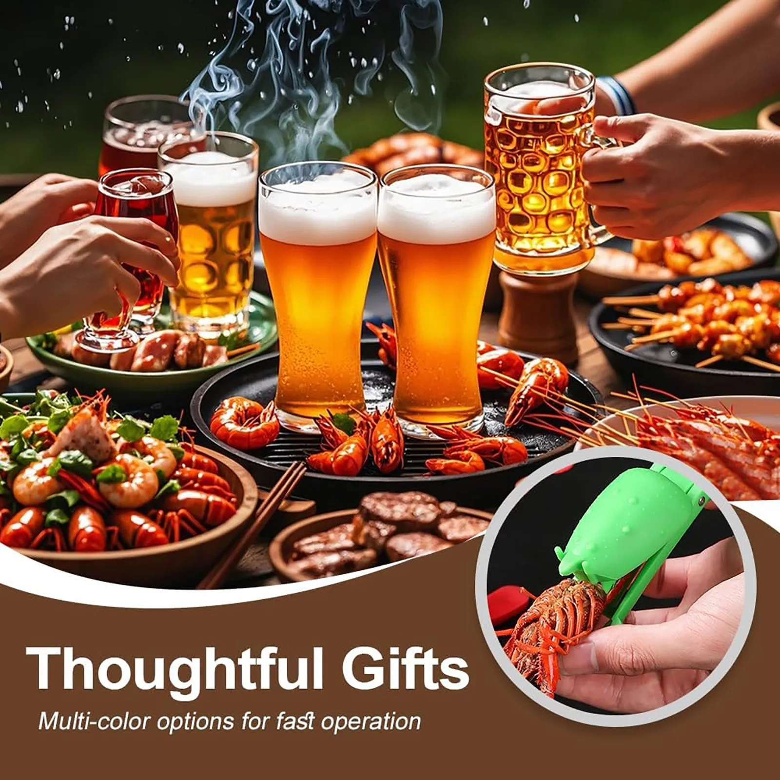 Crawfish Sheller Seafood Tool Shrimp Peeler Efficient Manual Lightweight Crayfish Shelling Tool