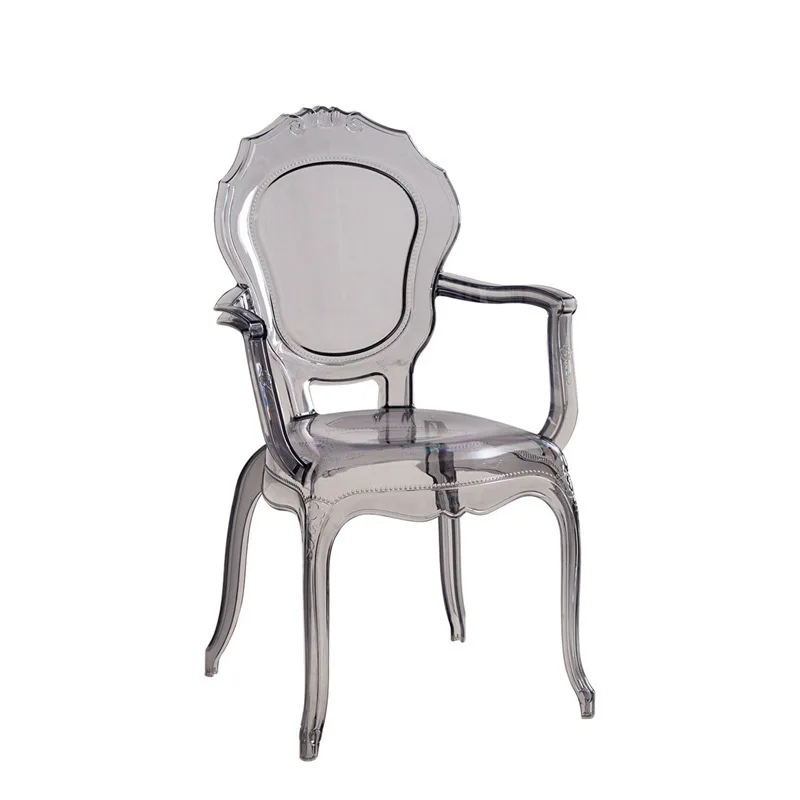 Vintage Jardin Chairs Modern Black Designer Banquet Chairs Acrylic Transparent Poltronas Confortaveis Para Sala Loung Furniture