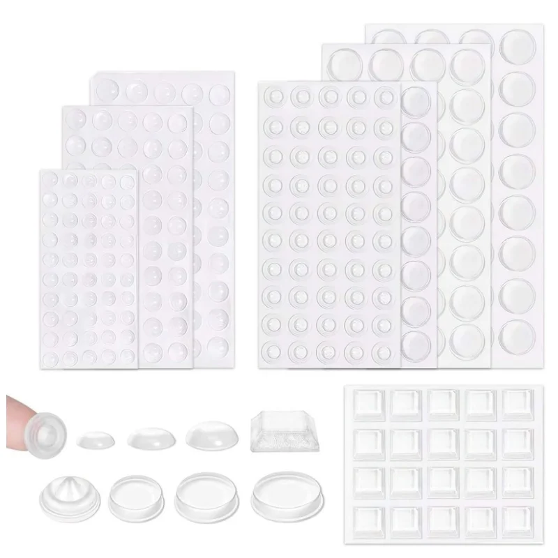 Cabinet Door Bumpers door stopper 100pcs Self-Adhesive Clear Silicone