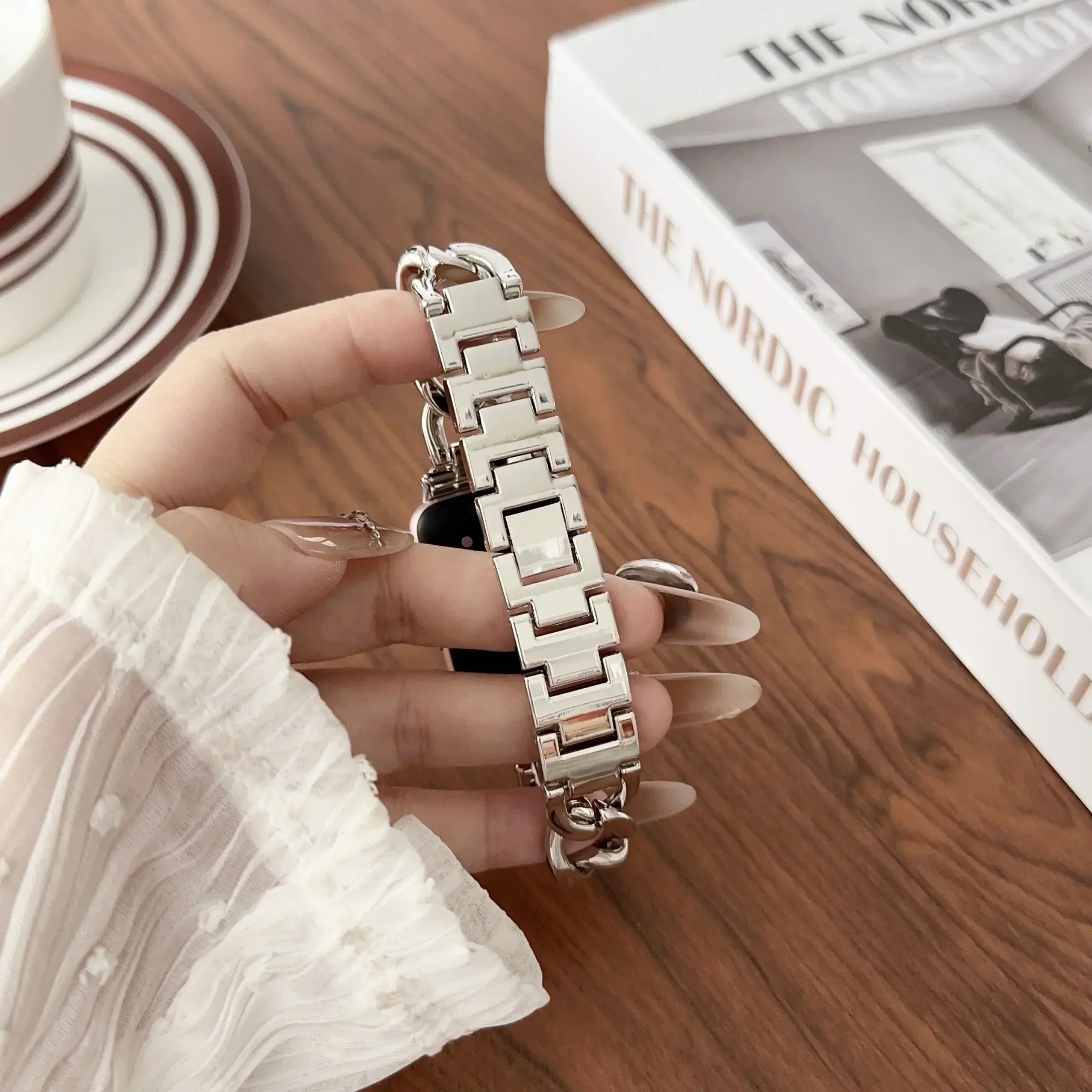 Stainless Steel Metal Chain Watchband Accessories