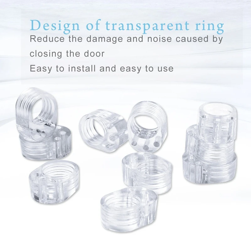 ABSF-parachoques transparente para manija de puerta, protectores de pared para oficina, hogar, cocina, dormitorio, 10 piezas