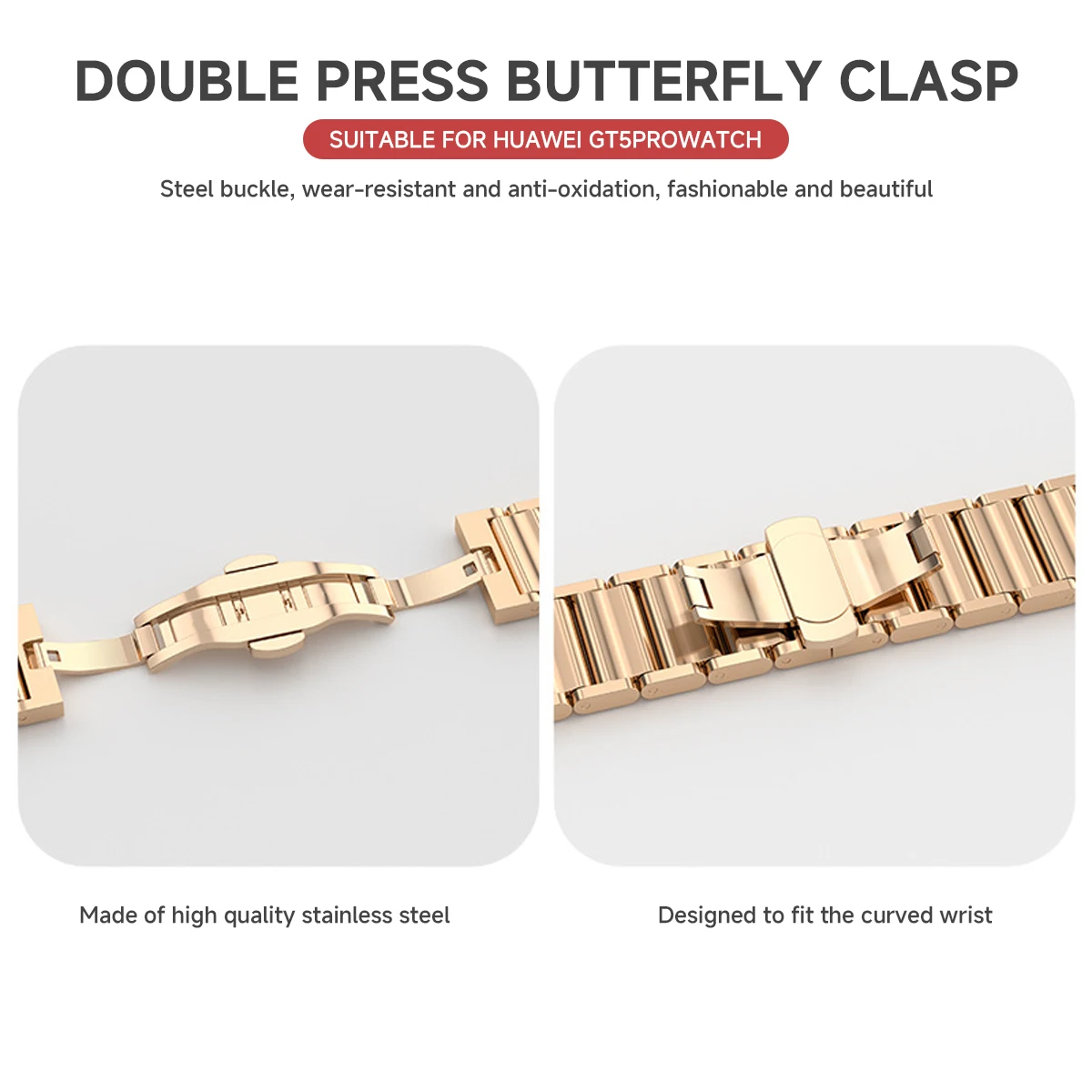 Elegant 18mm Ceramic Smartwatch Strap - Stylish Bracelet Accessory