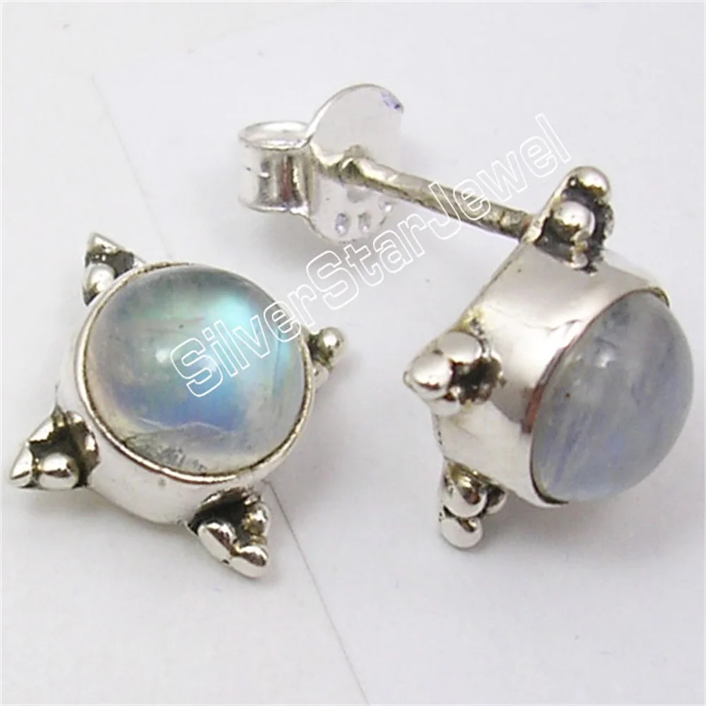 

Many Color Semi-precious Stone Classic STYLE Stud Earrings 0.5"