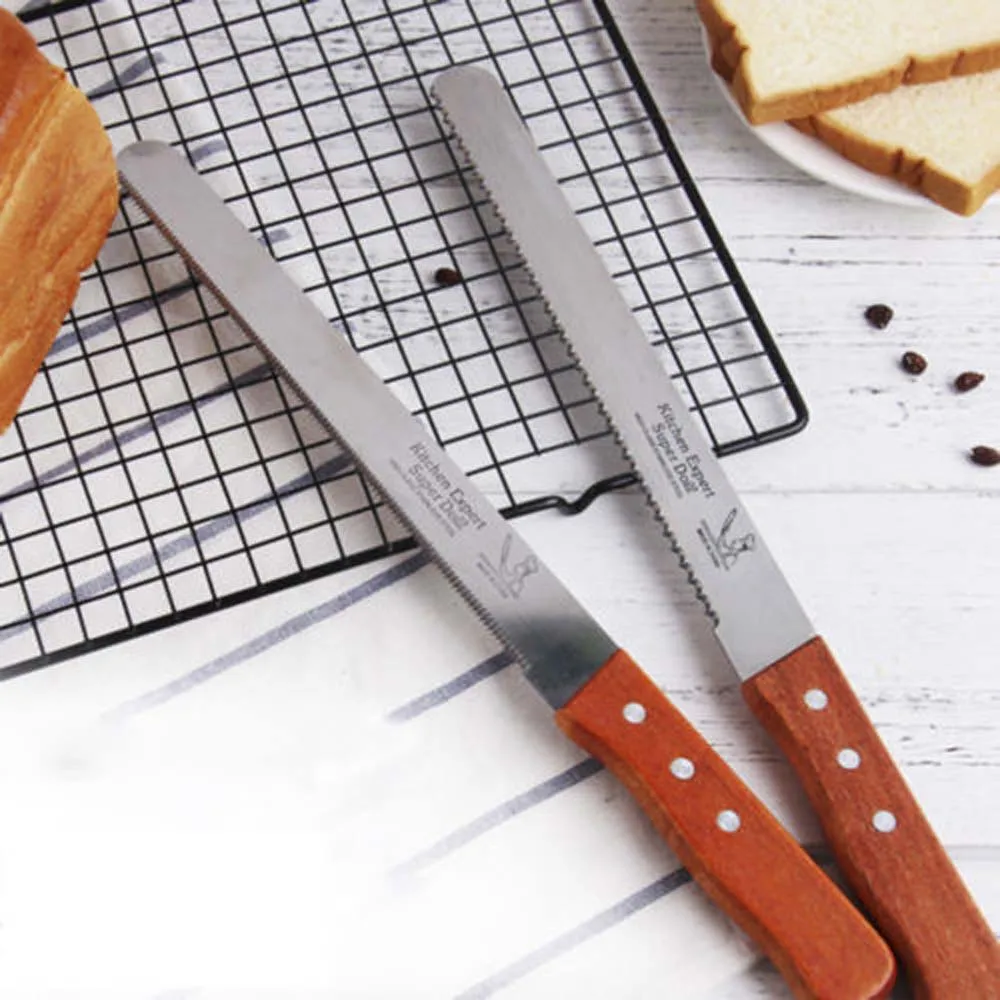 Cake Pie r Sheet Guide Cutter Server Bread Knife Kitchen Gadget