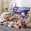 3D Cute Genshin Impact Cartoon Game Soft Flannel Blanket for Beds Bedroom Sofa Picnic,Throw Blanket for Outdoor Leisure Nap Gift 4