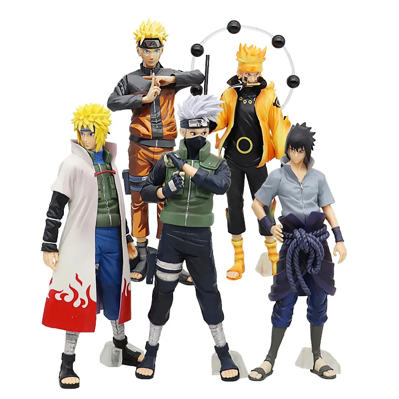 Bandai NARUTO ROS Kawaii Uchiha Sasuke Childhood Figure Kids Toys PVC  Figures Collection Model Doll Christmas Gifts