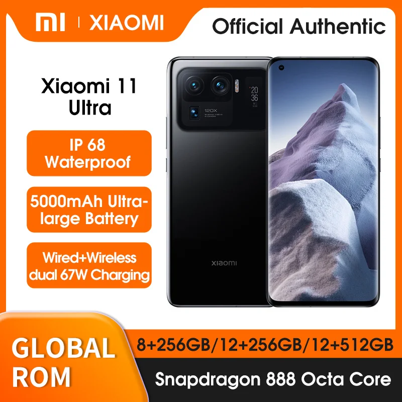 Global Rom Xiaomi Mi 11 Ultra Smartphone 5g 6.81'' Amoled 5000mah