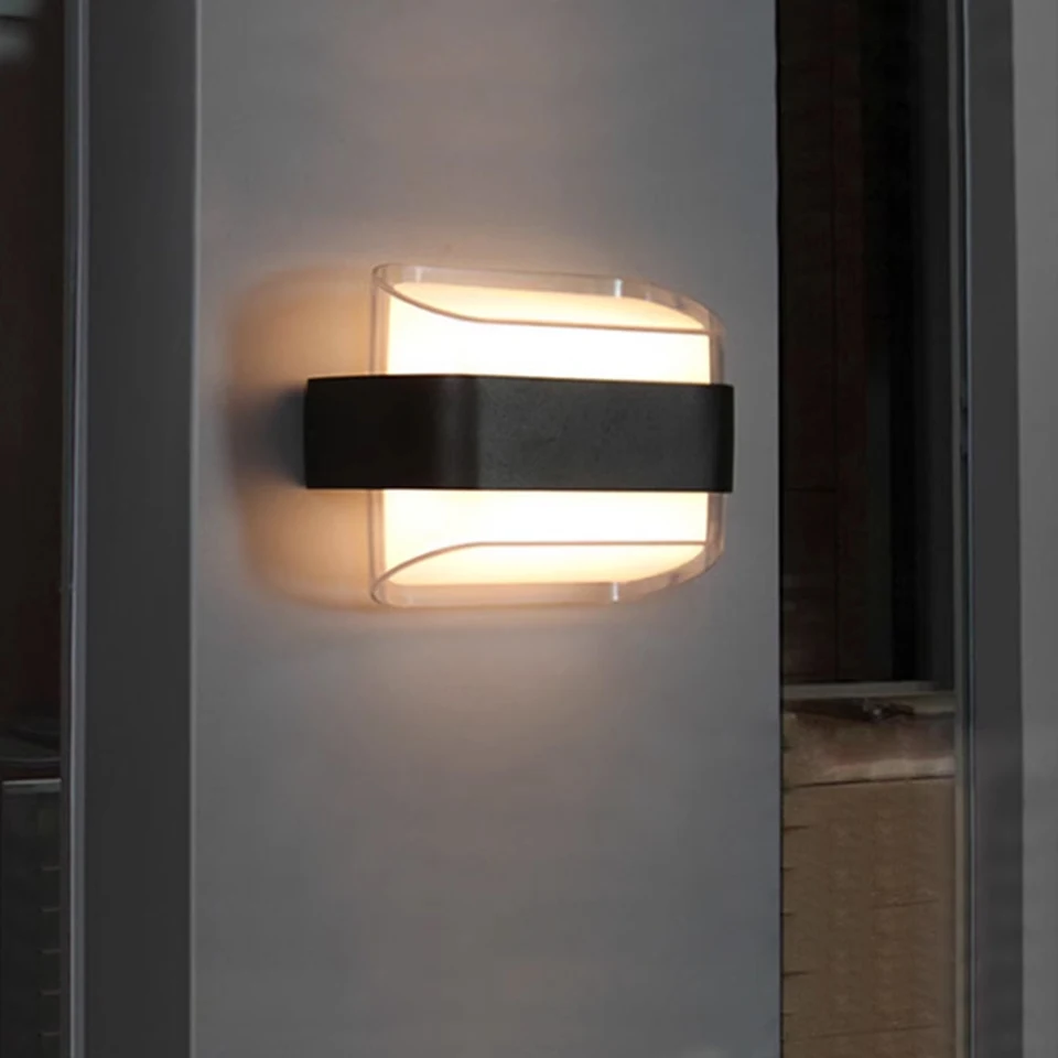 레이더 모션 센서 AC85-265V LED 벽 램프, 베란다 표면 장착 장식, 고정장치 주방 계단용 거실, 6W, 12W
