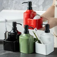 480 มล. ตู้ทำสบู่สร้างสรรค์เซรามิคลосьชั่นขวดบรรจุภัณฑ์ขวดแชมพูเจลอาบน้ำโรงแรมห้องน้ำบ้านตู้ทำสบู่ 4
