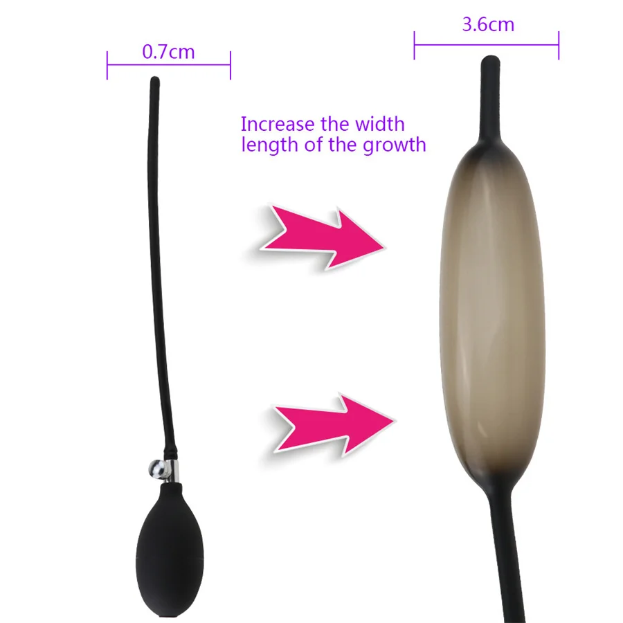 Inflatable Expandable Urethra Catheter Dilator Silicone Penis Plug Masturbator Urethral Plug Horse Eye Stick Sex Toys For Men penis sex toys
