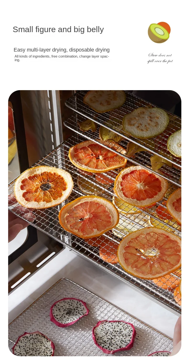 110V/220V Food Dehydrator with Adjustable Temperature Control for Fruit, Vegetable, Pet Treats and Mango Dehydrating