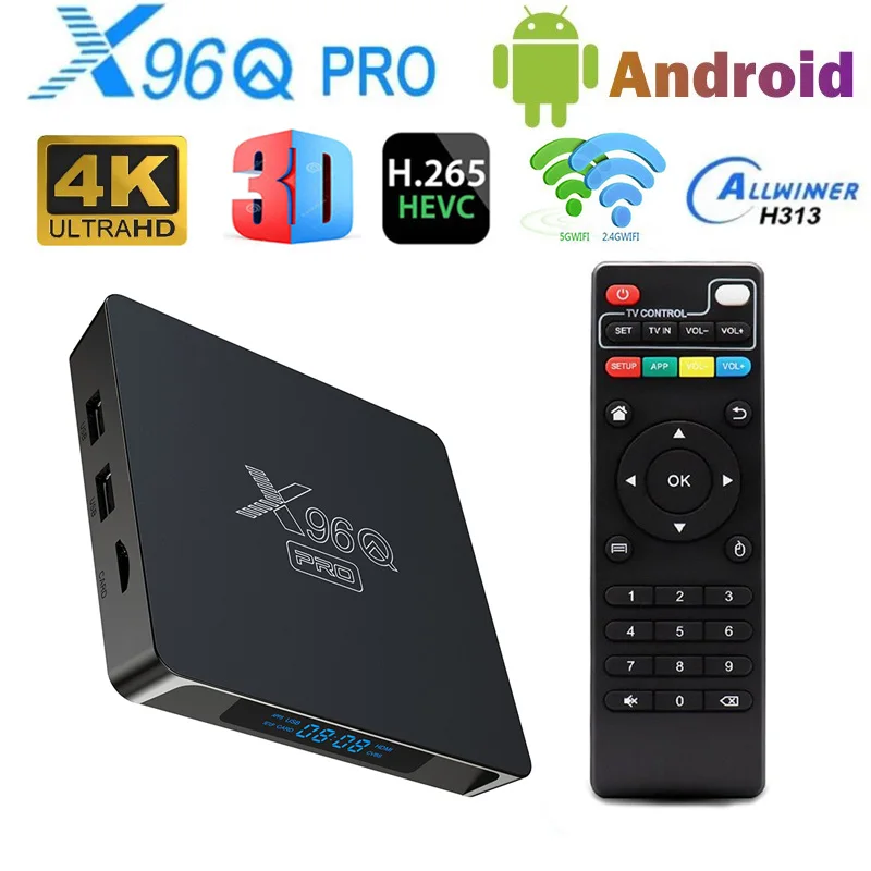 2023 Hot X96Q Android 10.0 Fast Smart TV BOX 2GB 16GB Allwinner H313 Quad  Core 4K VS X96 Mini Set top box fast shipping - AliExpress