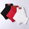Plus Size Handsome White Jeans High Quality Men's Pants Waist Slim Elastic Small Legs Pants With New Pants Men Red Trousers 5