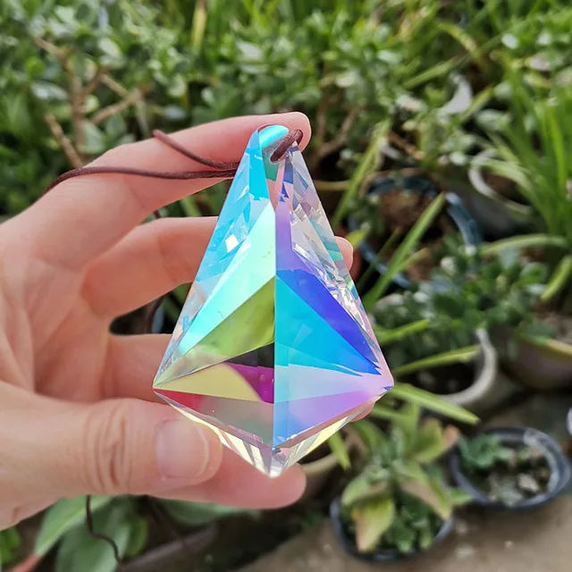 76 Mm -Es Függő Napsütő Kristálycsillár Prizma Alkatrészek Csakra Ablak Dekoráció Figure Diy Otthoni Esküvői - Image 5