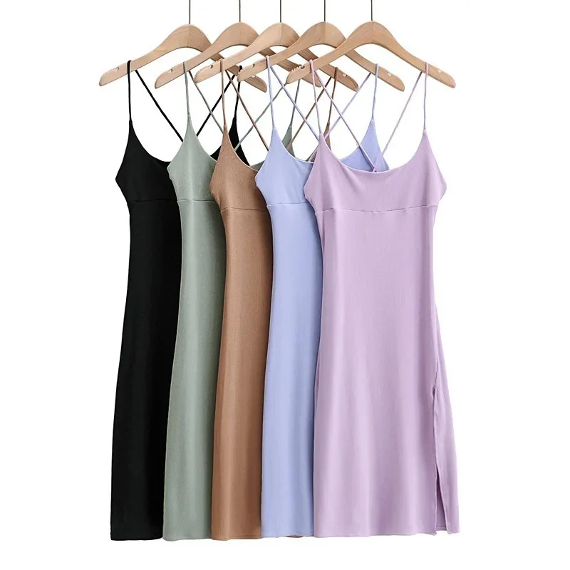 

Women Sexy Bandage Forklift Slip Dress 20210
