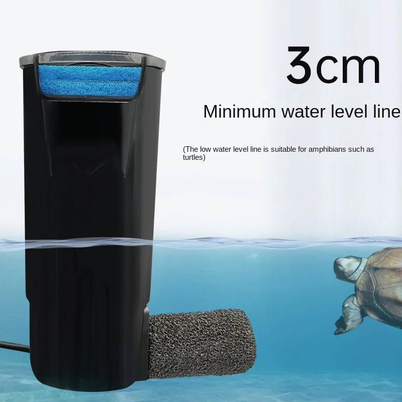 

3-5W Aquarium Low Water Filter Turtle Cylinder Built-in Silent Filter Pump Small Fish Tank Shallow Waterfall Type Water Purifier