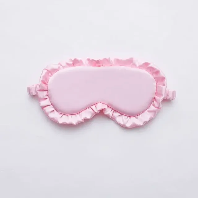 Maschera per gli occhi per il sonno con volant in seta Copri occhi morbidi per dormire Toppe per occhi oscuranti per sogno notturno multicolore per donna Uomo per dormire meglio 4