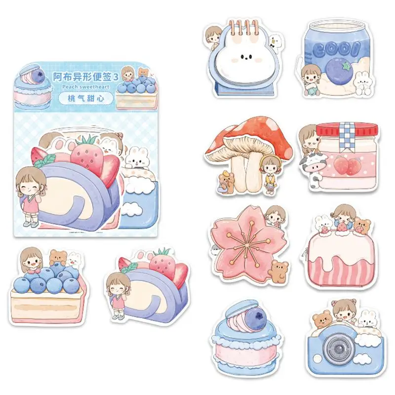 

Handy Note Card Cartoon Sticky Notes 100 Sheets Diary Stationery Decorative Sticky Paper Memo Note Pads Leave Message Cards