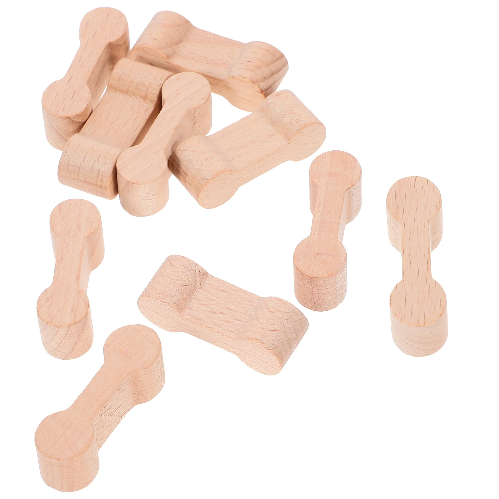 10 Pcs Wooden Train Track Connector Tracks for Toddlers Children Buckle Solid Toy Diy Model