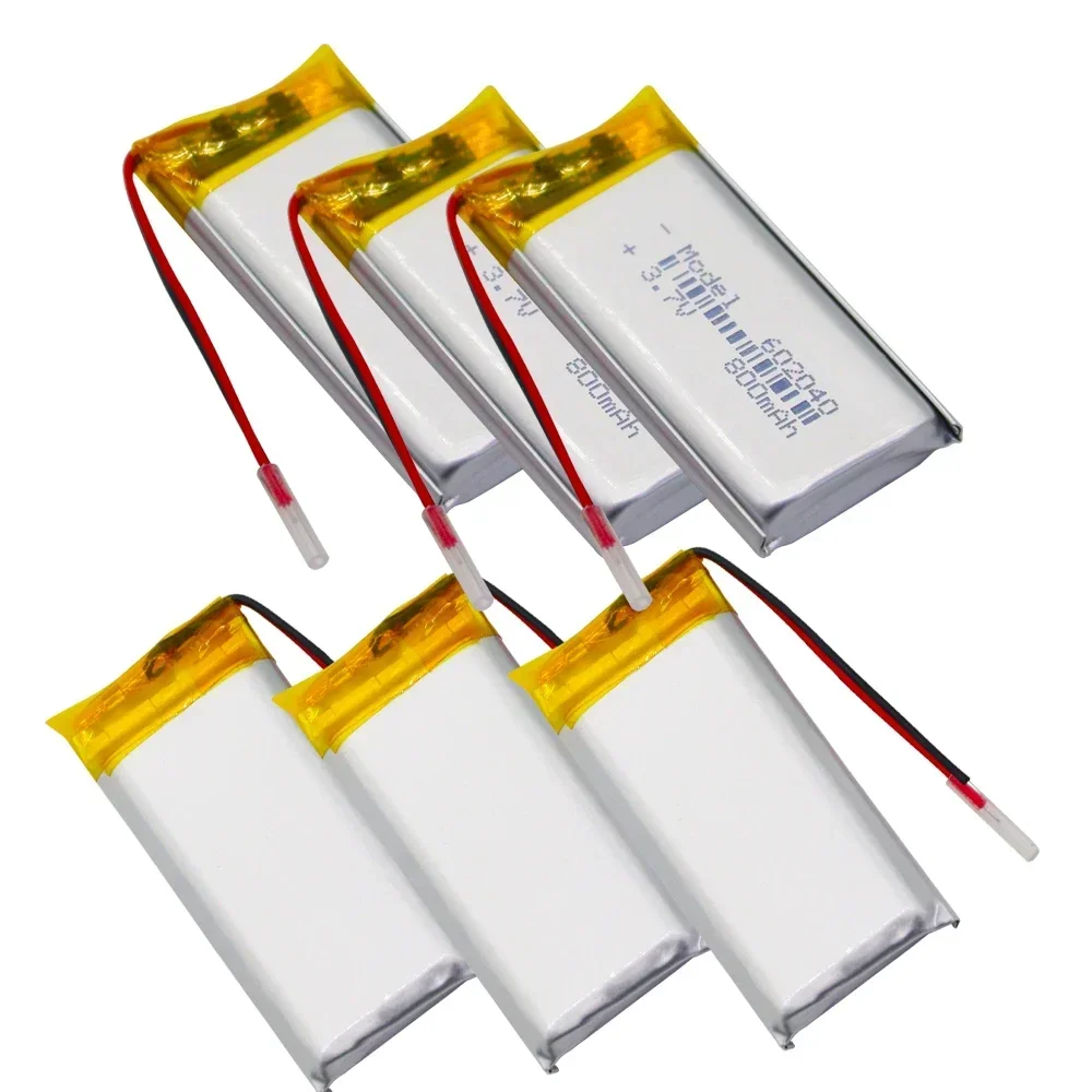 602040 Lithium Li-Po Polymer Rechargeable Battery 3.7V 800mAh Battery Replacement li-ion Lipo cells for Bluetooth speaker rechargeable lithium batteries
