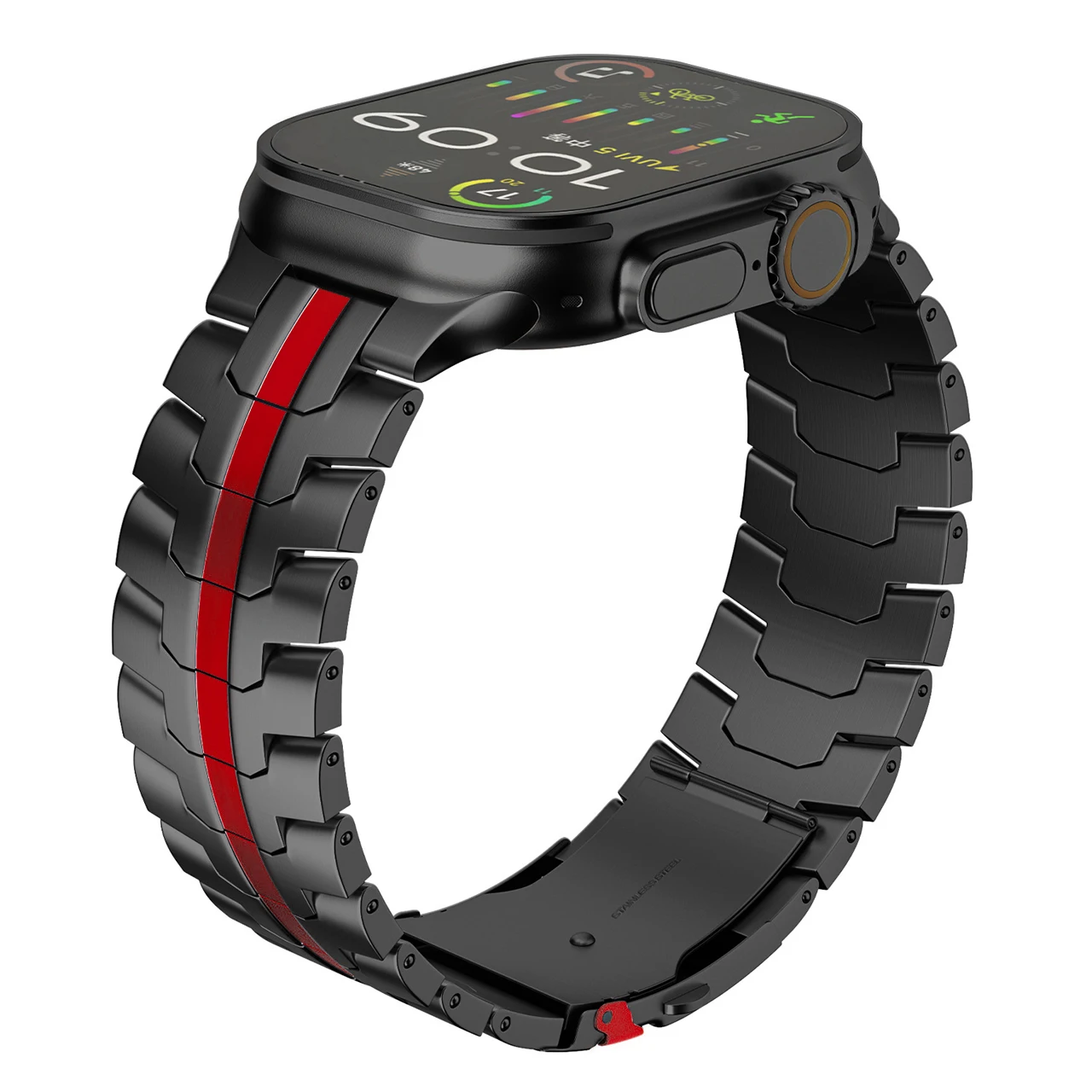 Premium Stainless Steel Watch Band - Elegant Metal Link Bracelet