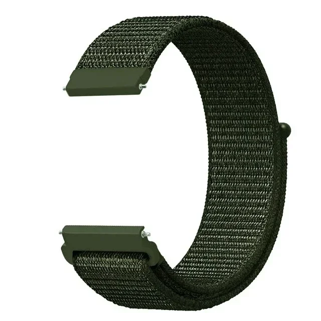 Nylon Loop Strap Replacement Bracelet Sport Watchband in Black