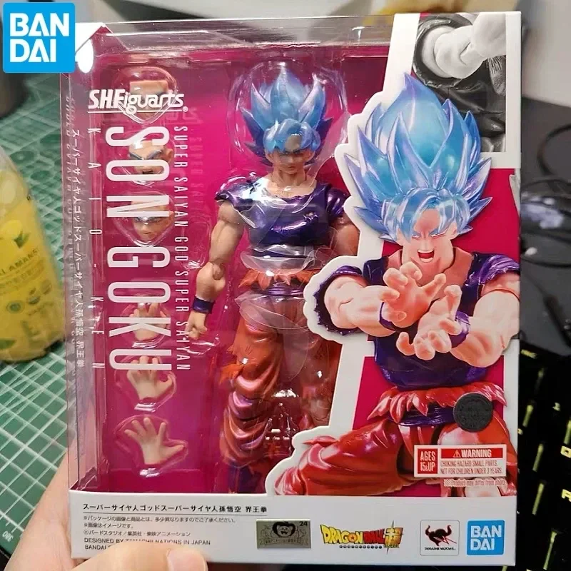 

In Stock Original Bandai S.h.figuarts Jump V30th Dragon Ball Z Shf Super Saiyan God Son Goku Ssgss Kaio-ken Anime Toys Gifts