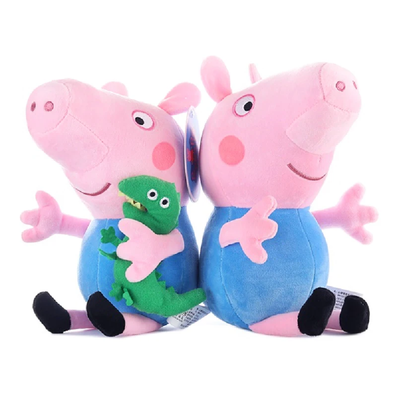 Heißer Verkauf Peppa Pig Plüsch Puppen 30 cm George Nette Cartoon Anime Figur Kawaii Gefüllte Plüsch Spielzeug Dekoration Kinder Weihnachten geschenke