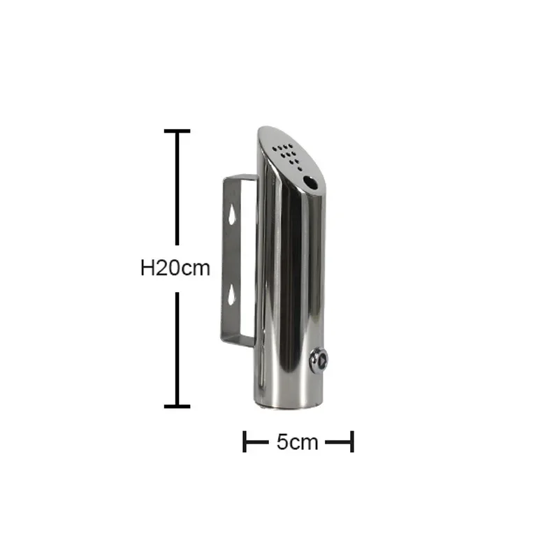 

Wall Mounted Ash Cylinder Column Stainless Steel Outside Wall Ashtray Waterproof for Mall Hotel Elevator Entrance