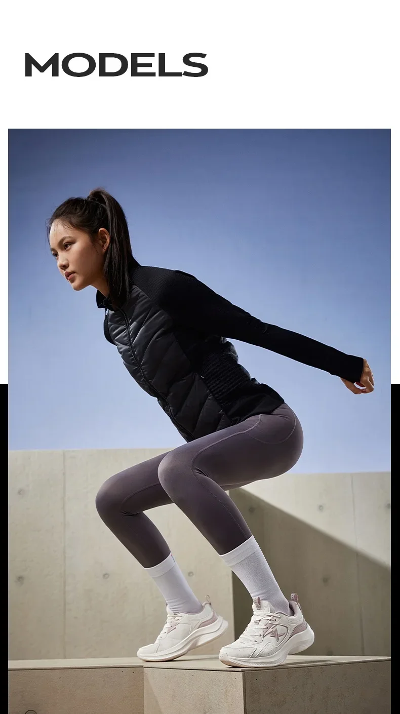 Xtep احذية الجري النساء عدم الانزلاق أحذية ناعمة خفيفة الوزن تنفس توسيد التدريب المرأة أحذية رياضية 877418110023