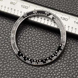 Elegant Ceramic Chronograph Watch Bezel Insert - Sloping Design, 39.4mm Diameter Watchmaking Accessory (1)