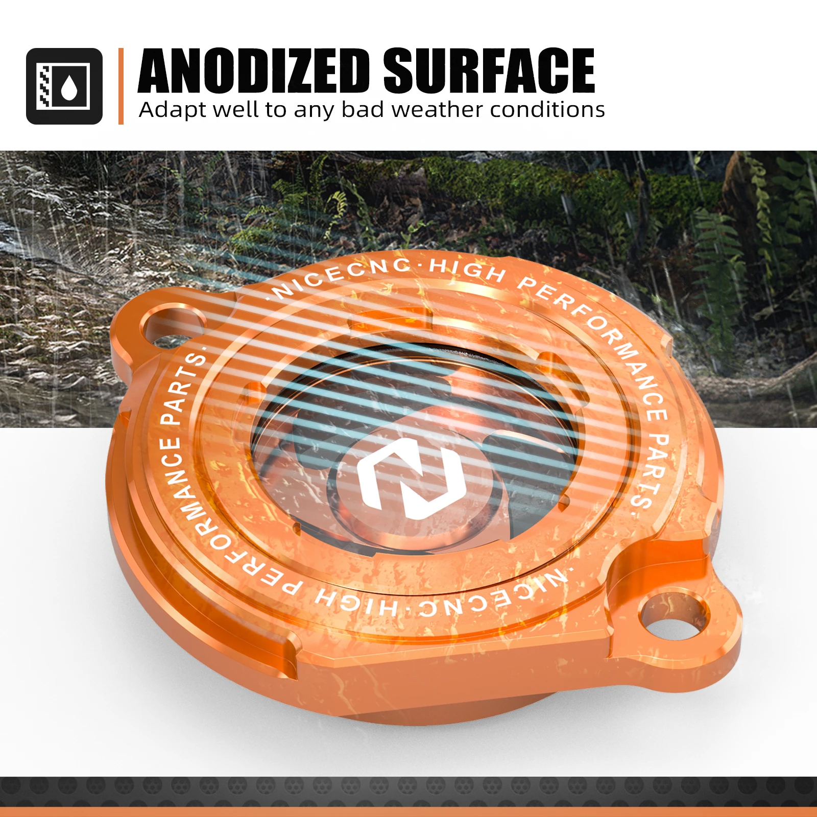 NICECNC Ölfilter-Abdeckkappe für KTM EXC 250 SXF 250 SMR 450 990 Adventure Super Duke Supermoto T 950 Adventure S Super Enduro R – Detail 4