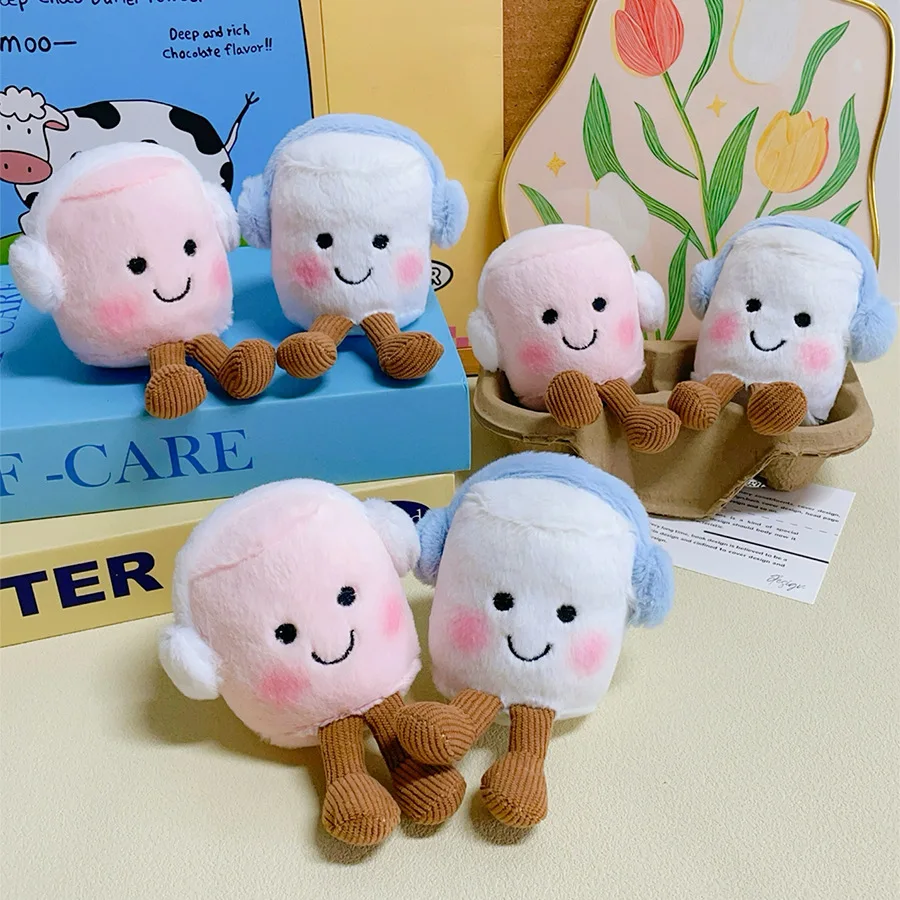 Multiplestyles Plush Cotton Cat Candy Two Tone Cute Soft Two Tone Keychain Bag Pendant Plush Bag And Car Decoration Holiday Gift