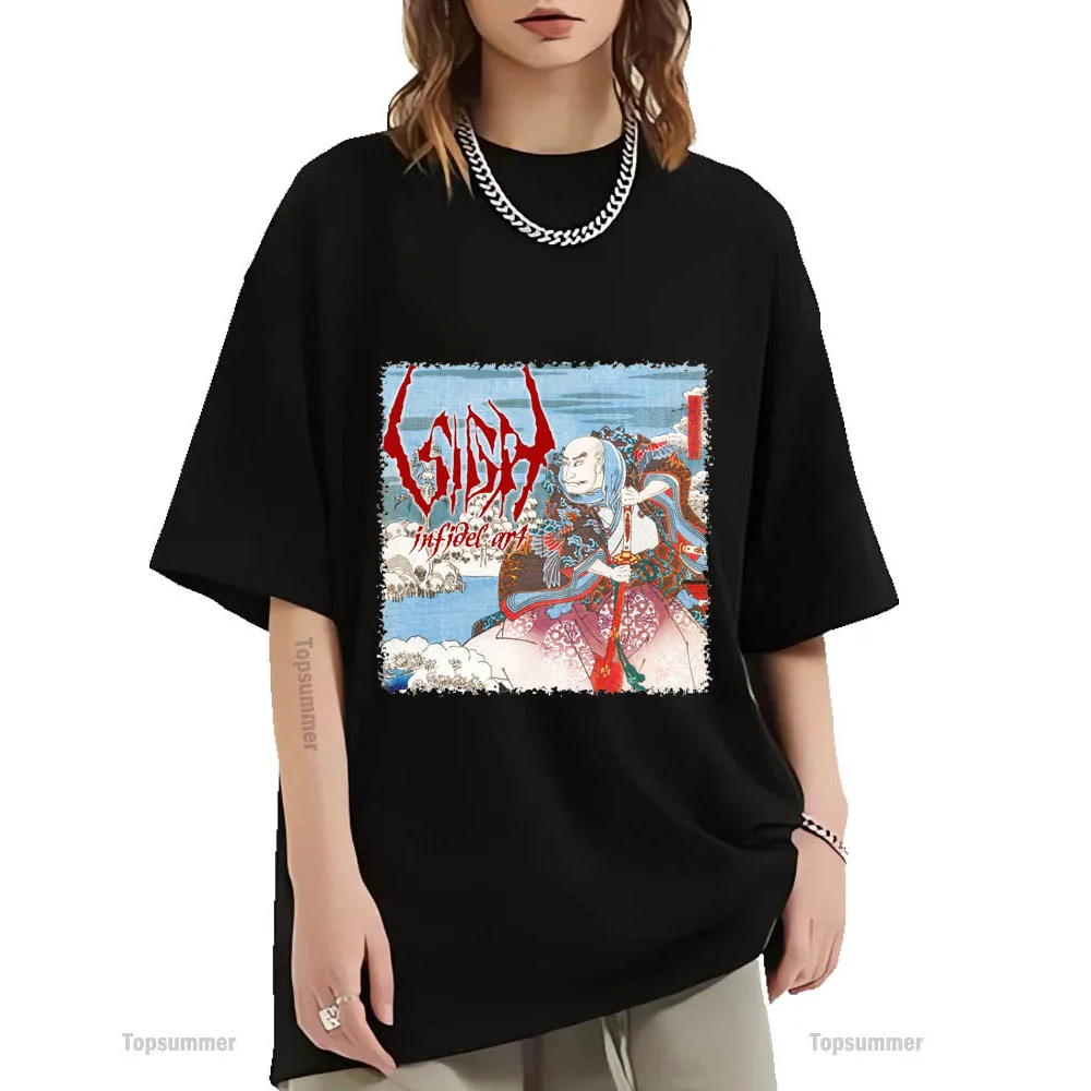 Футболка с изображением альбома Infidel, Мужская футболка с надписью Sigh Tour, уличная футболка рок-группы, Женская хлопковая одежда