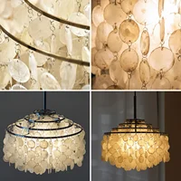 Coquillage Seashell Shell pendant light Danish Vintage Mid-Century CHANDELIER Retro Scandinavian Design Ceiling Lamp fun light 3