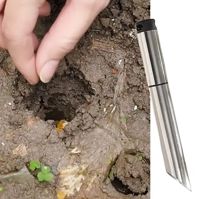 Talaj Lyukasztó A Zsinór Ferde Design Talajfúrási Lyuk Szerszám Rozsdamentes Acél Növény Koca Dibber Lyukú Kerti Kellékek - Image 2