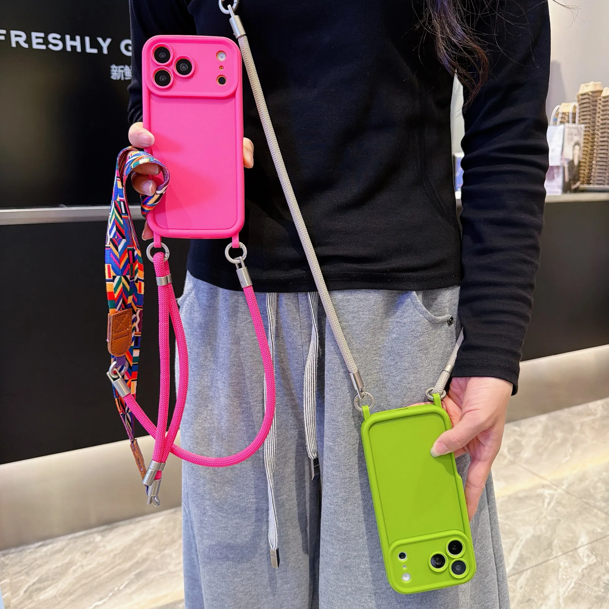 Crossbody Cord Rope Lanyard Necklace Shockproof Phone Case