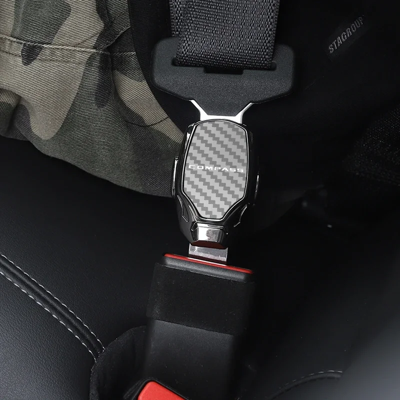 Car Seat Belt Metal Jewelry Seat Belt Accessory Extender For JEEP COMPASS 1pc