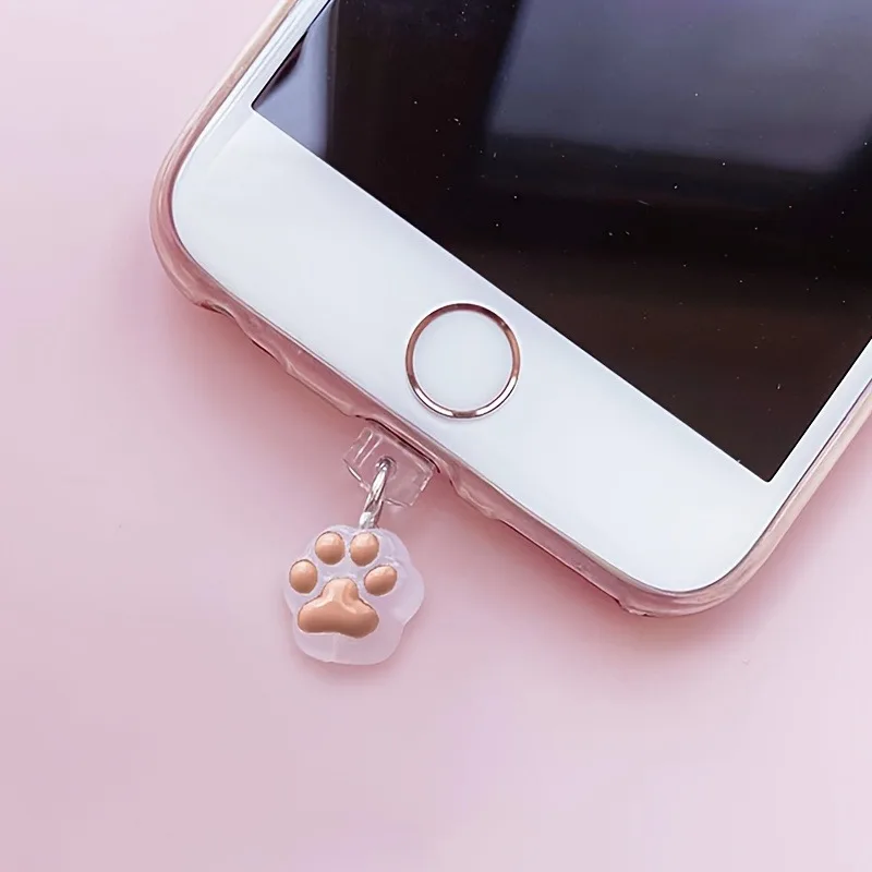 1pc Nette Katze Klaue Telefon Staub Stecker Anhänger Geeignet Für IPhone Für Samsung Typ-C Interface Staub Stecker zubehör Dekoration – Detail 8