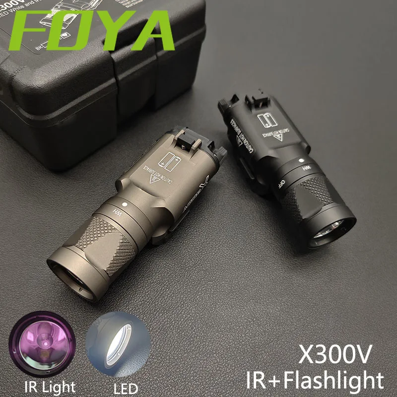 

SF X300V-IR LED White Light and IR Output Tactical X300 Pistol Light 400 Lumen Hunting Rifle Flashlight Fit 20mm Picatinny Rail