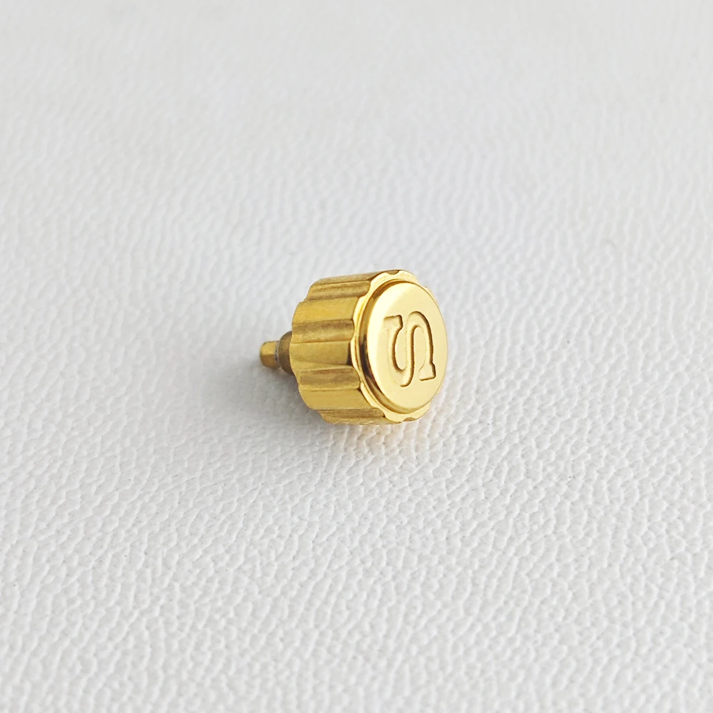 High-Quality Screw-in Case Replacement Watch Crown with Engraved 'S' and Crown Tube