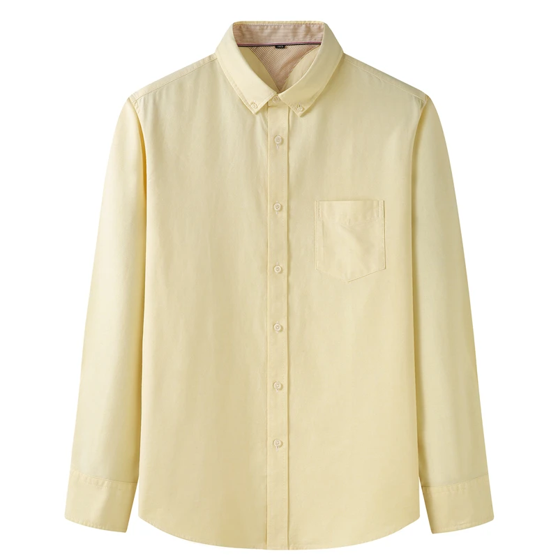 Männer Hemd Oxford Baumwolle Lose Hohe Qualität Oversize 6XL 7XL 8XL 10XL Plus Größe Langarm Mode Lässig Blau Lose kleid Hemd – Detail 17