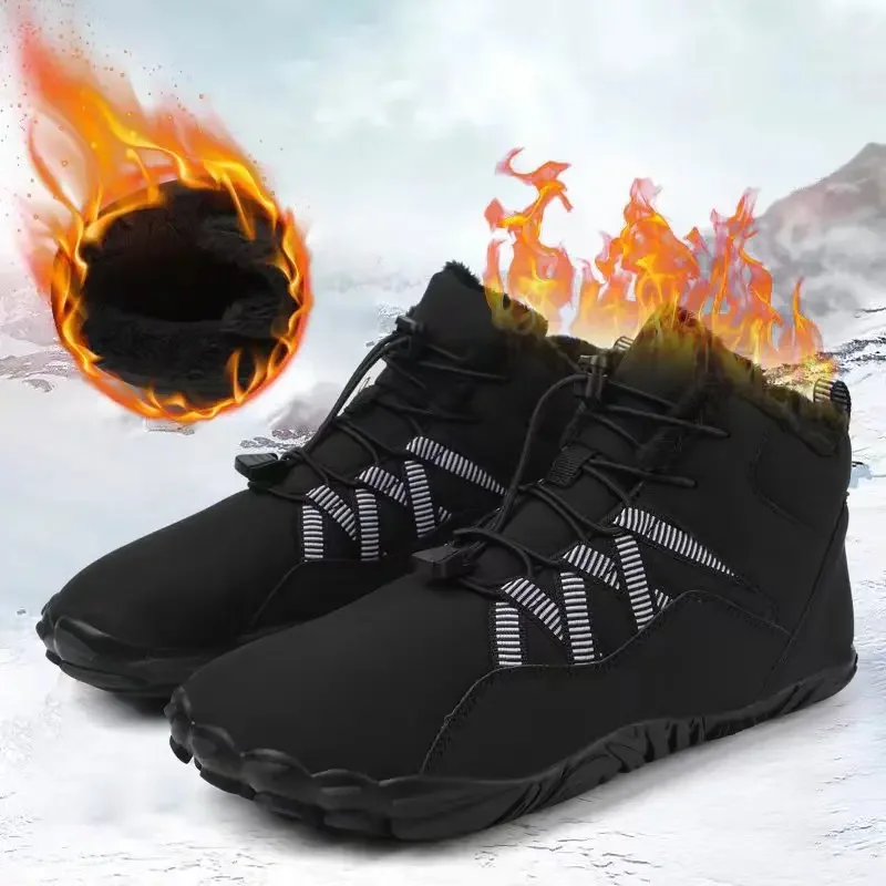 Fashion Outdoor Men Snow Boots Comfortable Plush Warm Waterproof Male Sneakers Non-Slip Trekking Shoes Women Winter Hiking Boots