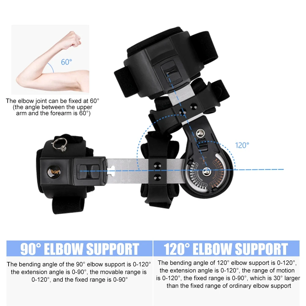 New Elbow Joint Fixation Brace ROM Hinged Shoulder Arm Sling Forarm Braces Support Splint Orthosis Adjustable Sling 4