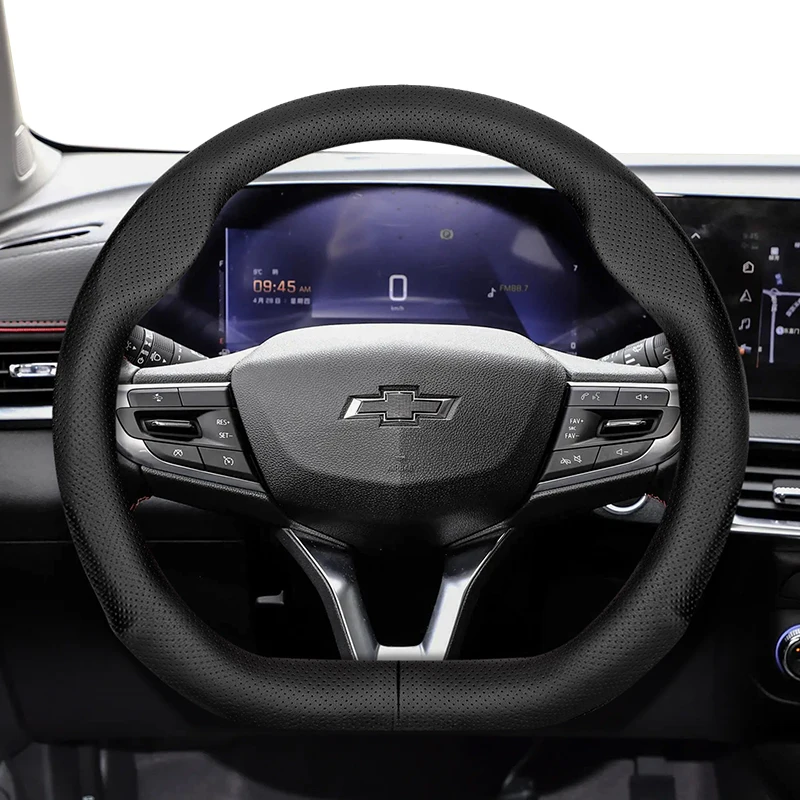 Für Chevrolet D-förmige Lenkradabdeckung, ultradünn, Camaro Monza Tracker Cruze Accesorios, Mikrofaser-Leder, atmungsaktiv