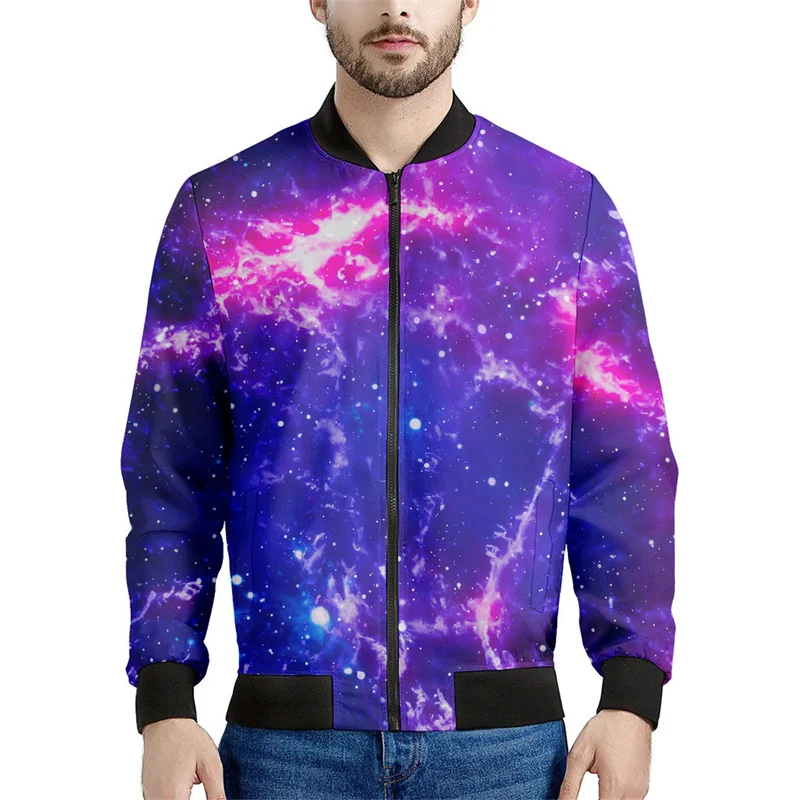 thumbnail image 1 of Chaqueta con estampado 3D de universo colorido para hombre, chaqueta con cremallera y espacio galáctico, abrigo informal holgado, sudadera con cremallera para primavera y otoño, 1 of 5