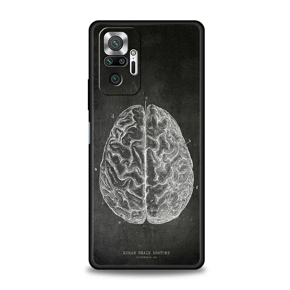 Chalkboard Anatomy Design Soft Silicone Phone Case