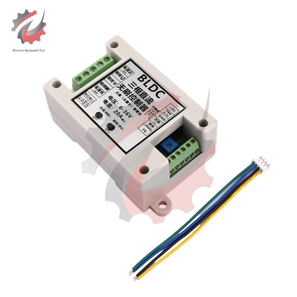 Zs-X14 400W Bldc 3-Fase Brushless Motor Controller Driver Hallless Dc Motor Drive Board Alimentatore