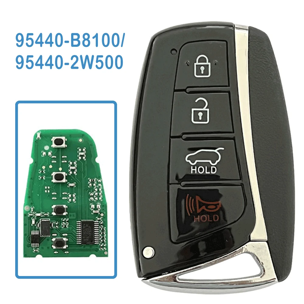 2 Pcs/lot Auto Smart Remote 4B 95440-B8100 95440-2W500 Car Key 433MHz ID46 Chip SY5MDFNA43333 For Hyundai Santa Fe 2015-2018